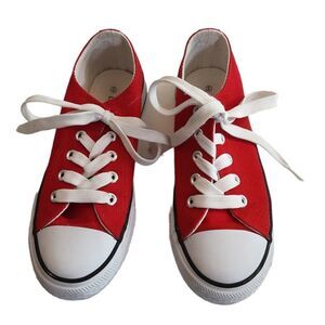 LUCKY TOPS Sneakers Unisex Rubber-Toed Low Tops Lace Up Size 2